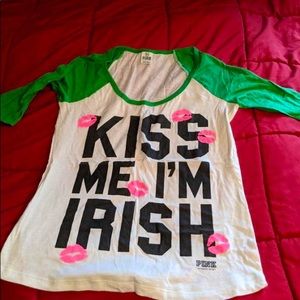 PINK Kiss Me I’m Irish Shirt